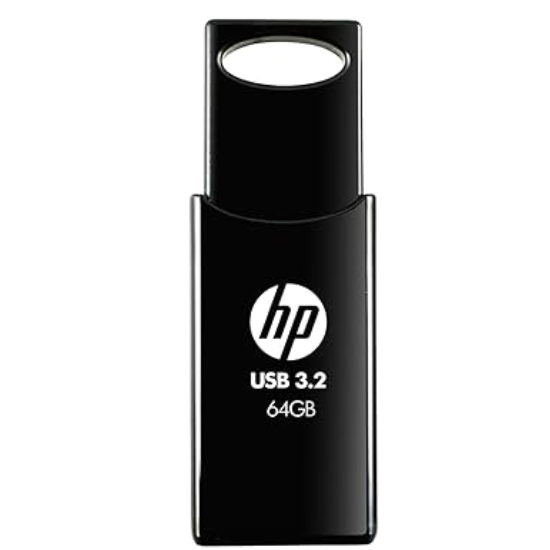 HP 712w 64GB USB 3.2 Flash Drive- Black